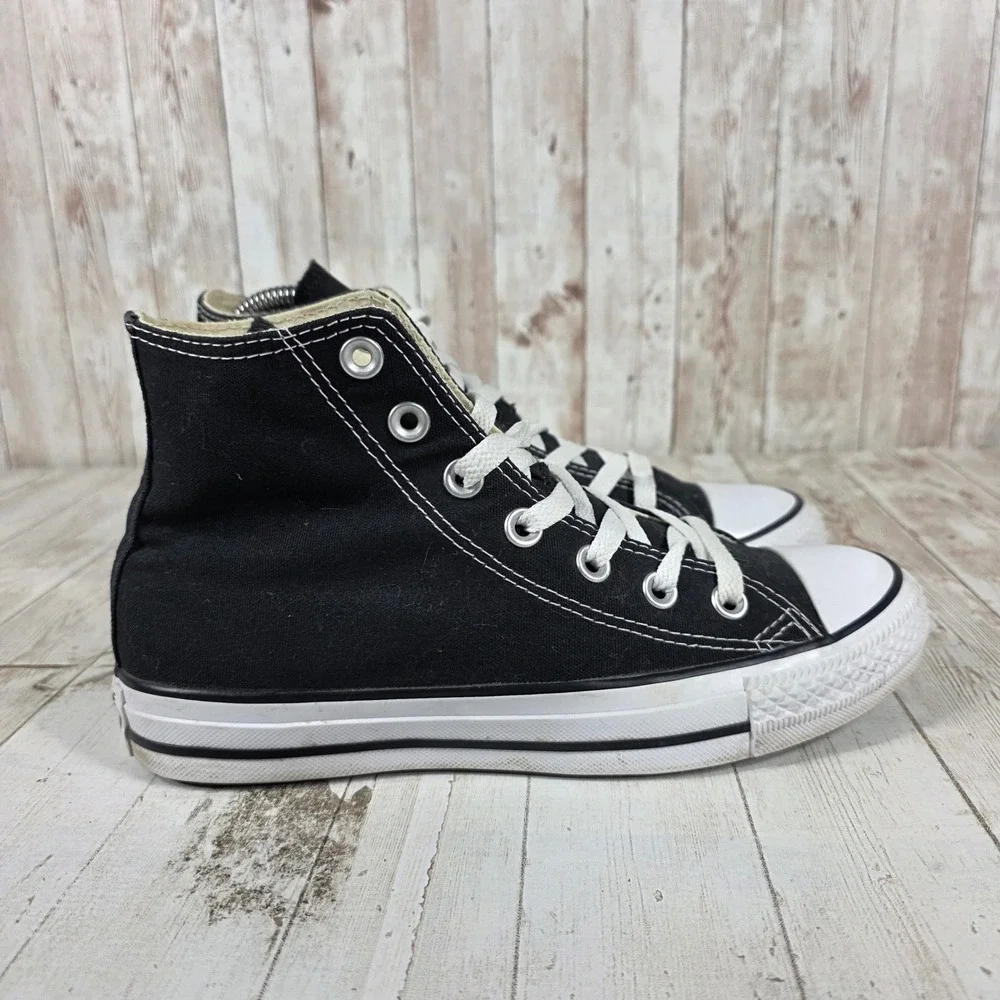 Converse Chuck Taylor All Star High Top Black Canvas Sneakers M9160 Womens 7
